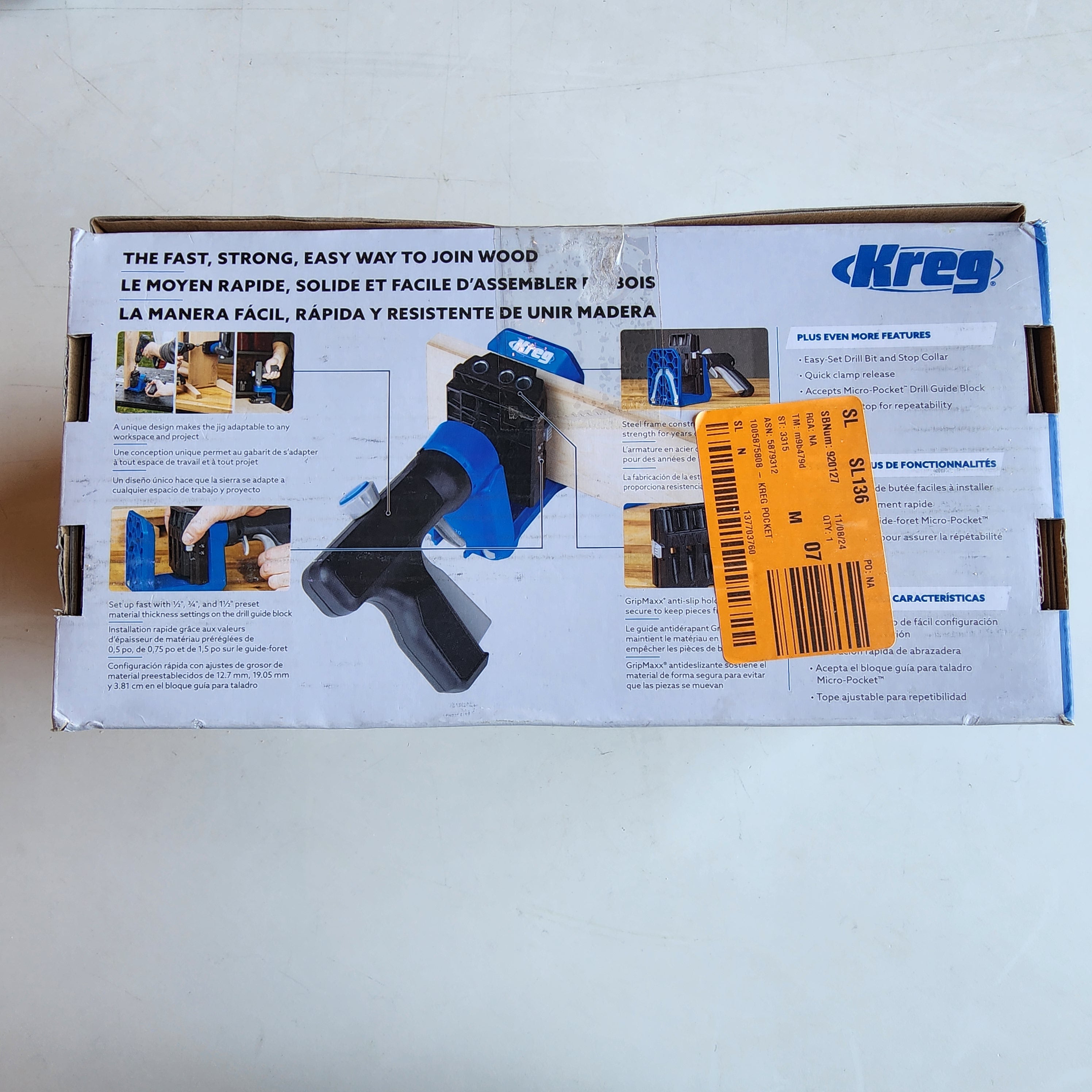 KREG POCKET HOLE JIG 520PRO (KPHJ520PRO) KREG POCKET HOLE JIG 520PRO (KPHJ520PRO)